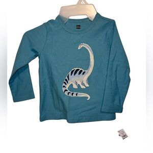 Tea Collection Dinosaur Print Boys Long Sleeve Shirt-2T, NWT